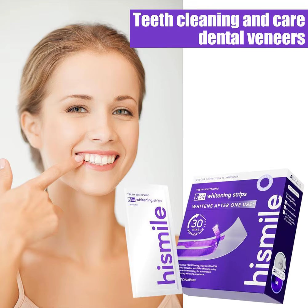 Teeth Whitening Strips Clean Dental Plaque and Stains Teeth Care Stickers Restore Bright White Teeth Blanqueador Dental
